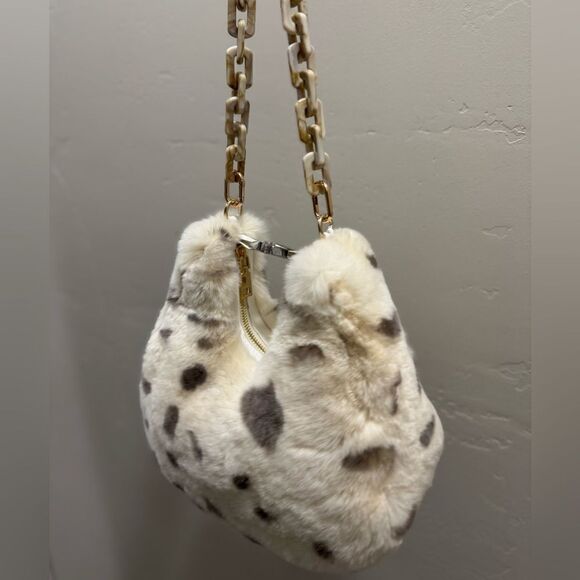 Multi Use Style Handmade Real Rex Rabbit Fur Purse/Shoulder Bag/Crossbody - Picture 13 of 16